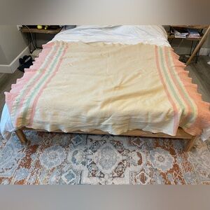 Vintage Ayer’s pure wool striped blanket